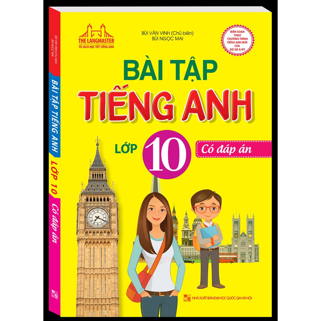 [Mã LT50 giảm 50k đơn 250k] Sách The langmaster - Bài tập tiếng Anh lớp 10-có đáp án