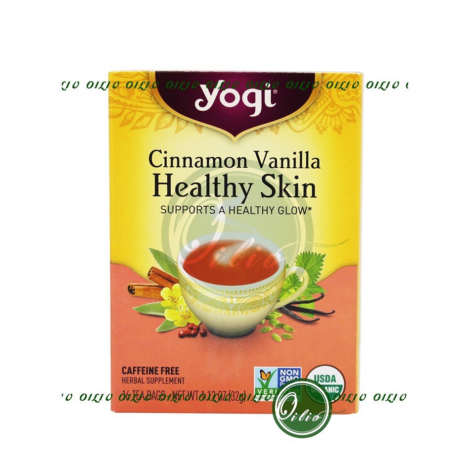 Trà thảo mộc Yogi Healthy Skin Organic Tea Cinnamon Vanilla