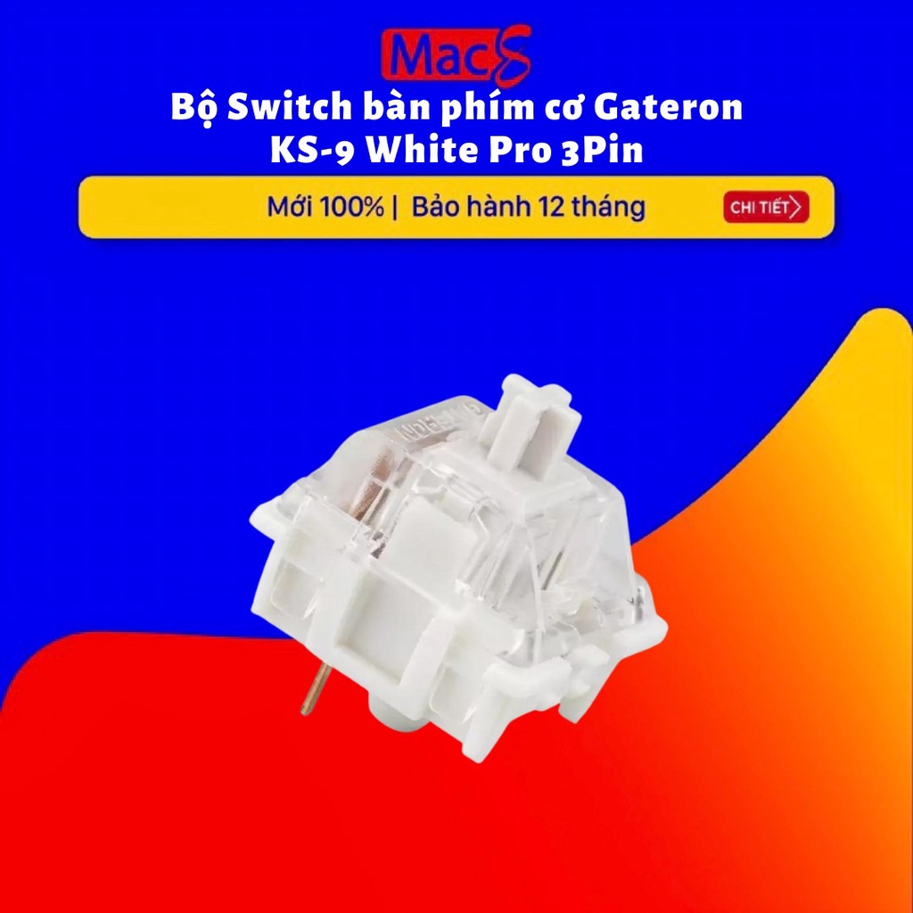 Bộ switch bàn phím cơ Gateron KS-9 White Pro 3Pin