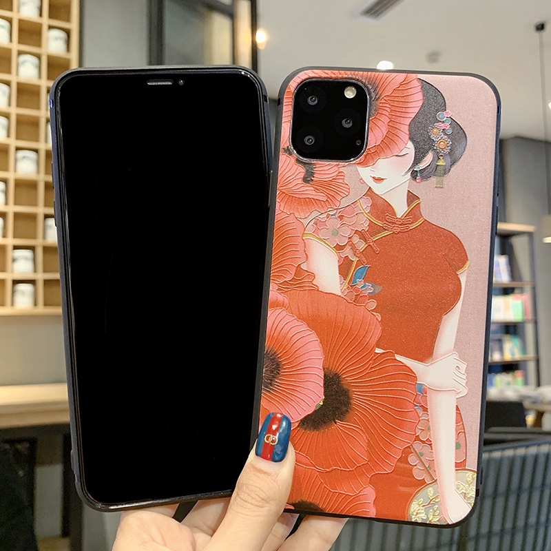 Ốp điện thoại TPU mềm in hoa nữ tính cho iPhone 11 Pro Max X XS Max XR 6 6s 7 8 Plus