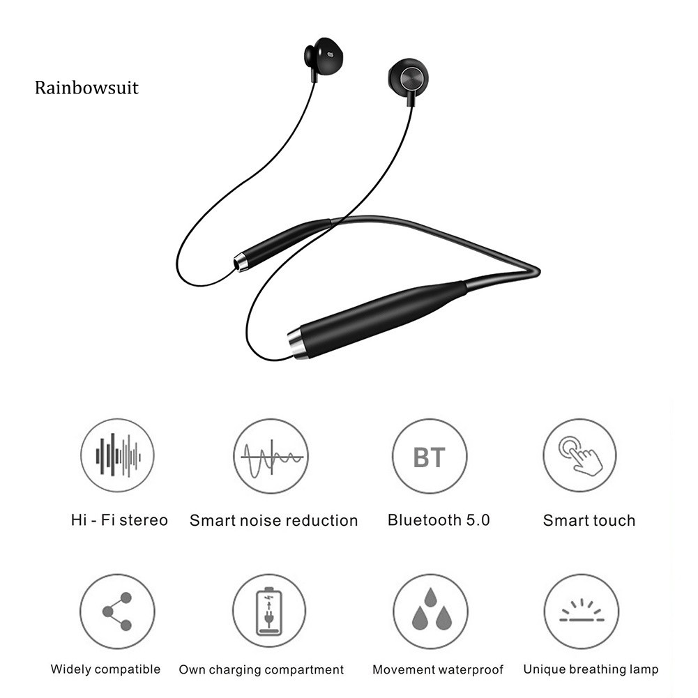 Tai Nghe Bluetooth Thể Thao Chống Mồ Hôi Có Dây Đeo Cổ Tiện Dụng