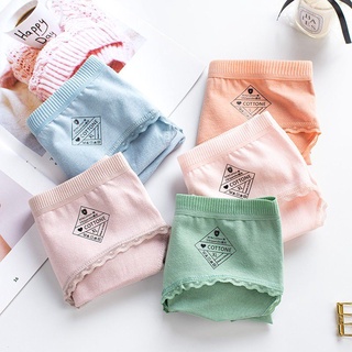 Quần lót nữ, quần lót Cotton Cao Cấp cạp sọc viền ren(túi zip)