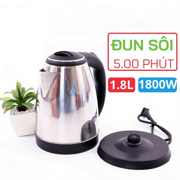 Bình Siêu Tốc Chất Liệu Inox Dung Tích 1,8 L An Toàn Tiện Lợi