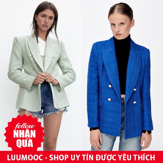 Áo Zara vest dạ tweed có 2 màu cực đẹp AD02V2KG88N10
