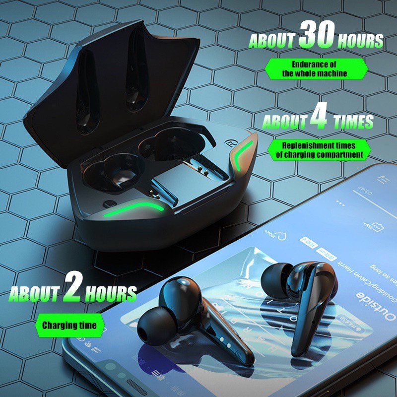 Tai Nghe Gaming Leyoya Tws Bluetooth 5.0 - Không Dây Có Mic Với Độ Trễ Thấp - Chính Hãng HD DESIGN