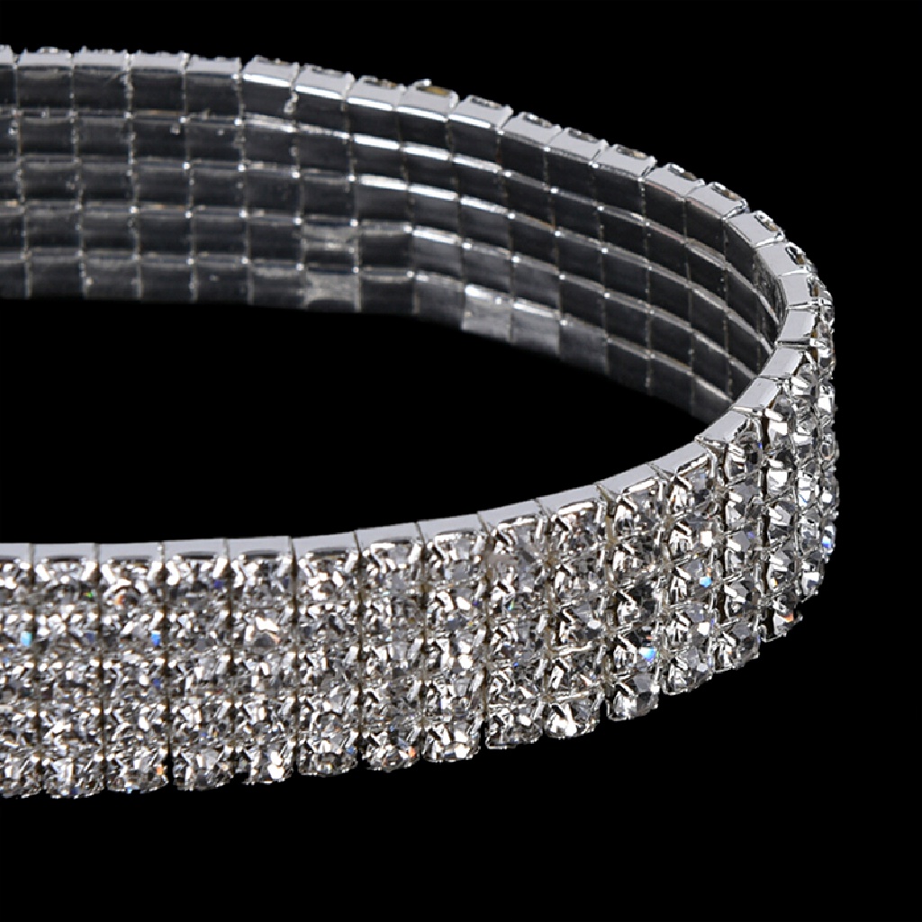 CE Multilayer Row Crystal Rhinestone Stretch Beach Anklet Chain Bracelet Jewelry RI