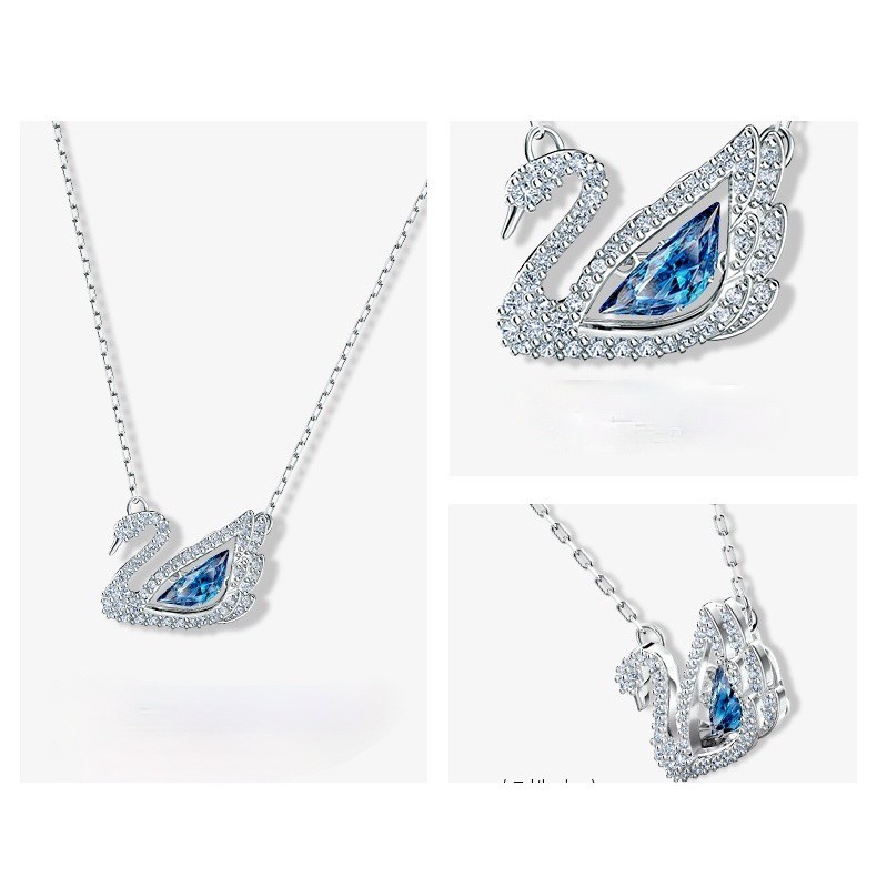 FREE SHIP Dây Chuyền Nữ Swarovski DANCING SWAN 125th Anniversary Elegant Charm Crystal Necklace Necklace Crystal FASHION Cá Tính Trang Sức Trang Sức Đeo THỜI TRANG