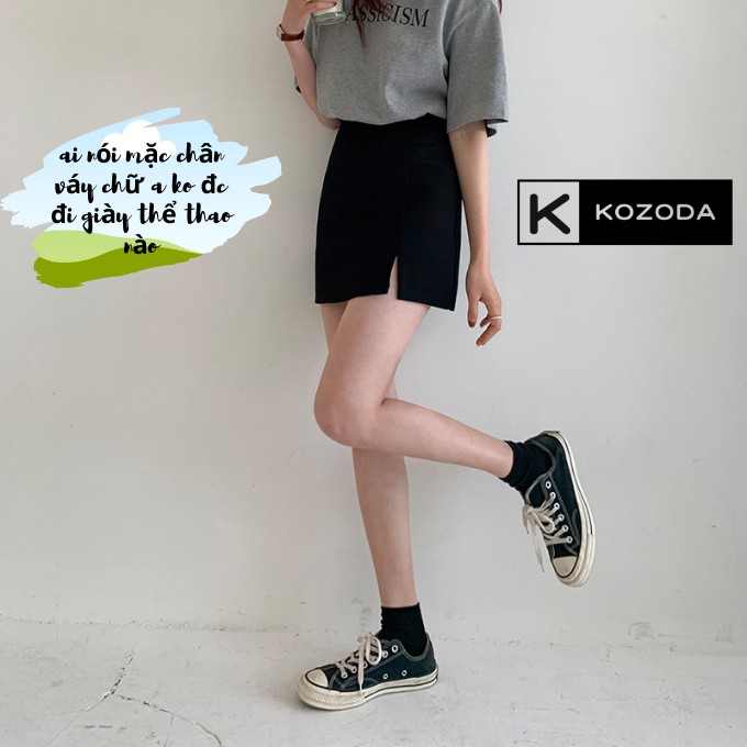 Chân váy chữ a 🍁 chân váy ngắn xẻ tà Kozoda Cv2 | BigBuy360 - bigbuy360.vn