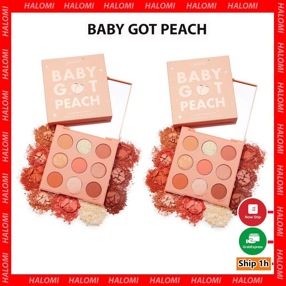 Bảng Mắt Colourpop Baby Got Peach Shadow Palette 9 Ô Chính hãng tone nhẹ mịn phong cách đa dạng