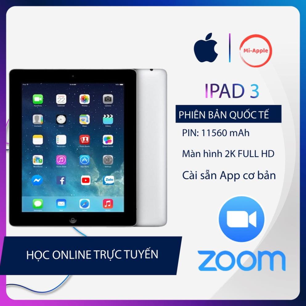 iPad 3 CHÍNH HÃNG Apple bản wifi 16GB Bh 6 THÁNG 1 đổi 1 tại nhà trong 30 ngày