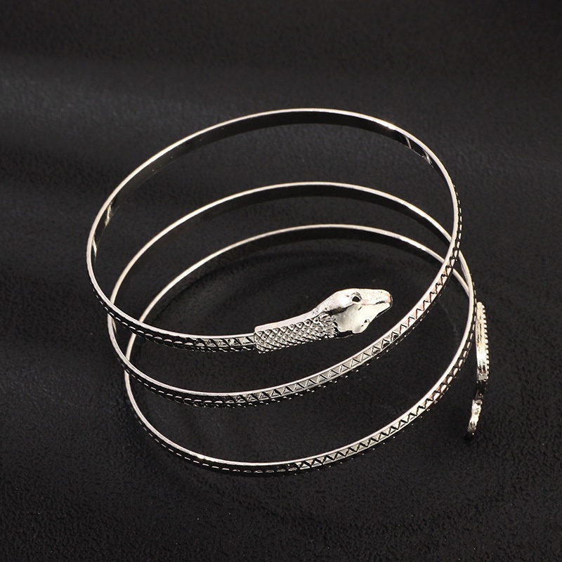 1 SET Vòng Tay Hợp Kim Hình Rắn Cá Tính Phong Cách punk