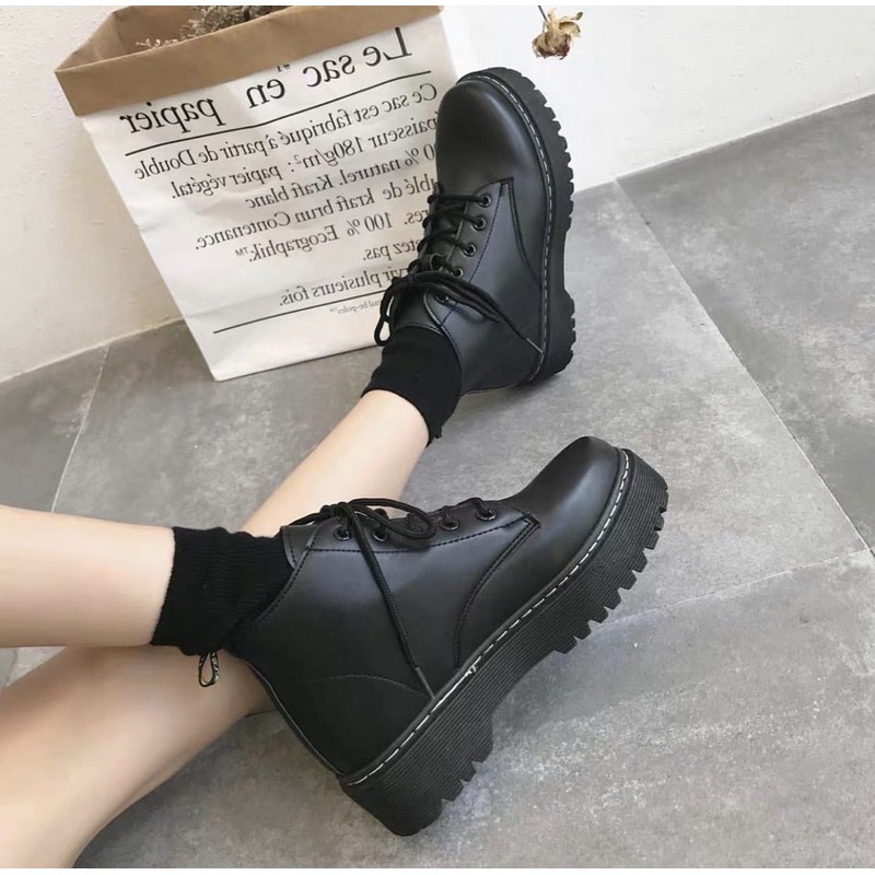 BOOT CỔ VỪA⚡FREESHIP⚡MÃ KQ44 SIÊU XINH ĐẾ 4CM(FULL BOX LOGO TIỆM GIÀY BOOT)