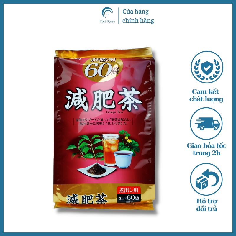 Trà Giảm Cân, giảm mỡ bụng Orihiro Genpi Tea 60 Gói Nhật Bản