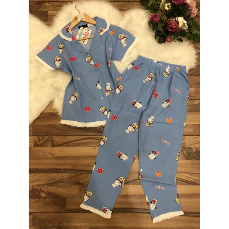 Đồ bộ pijama dài vải lụa thời trang