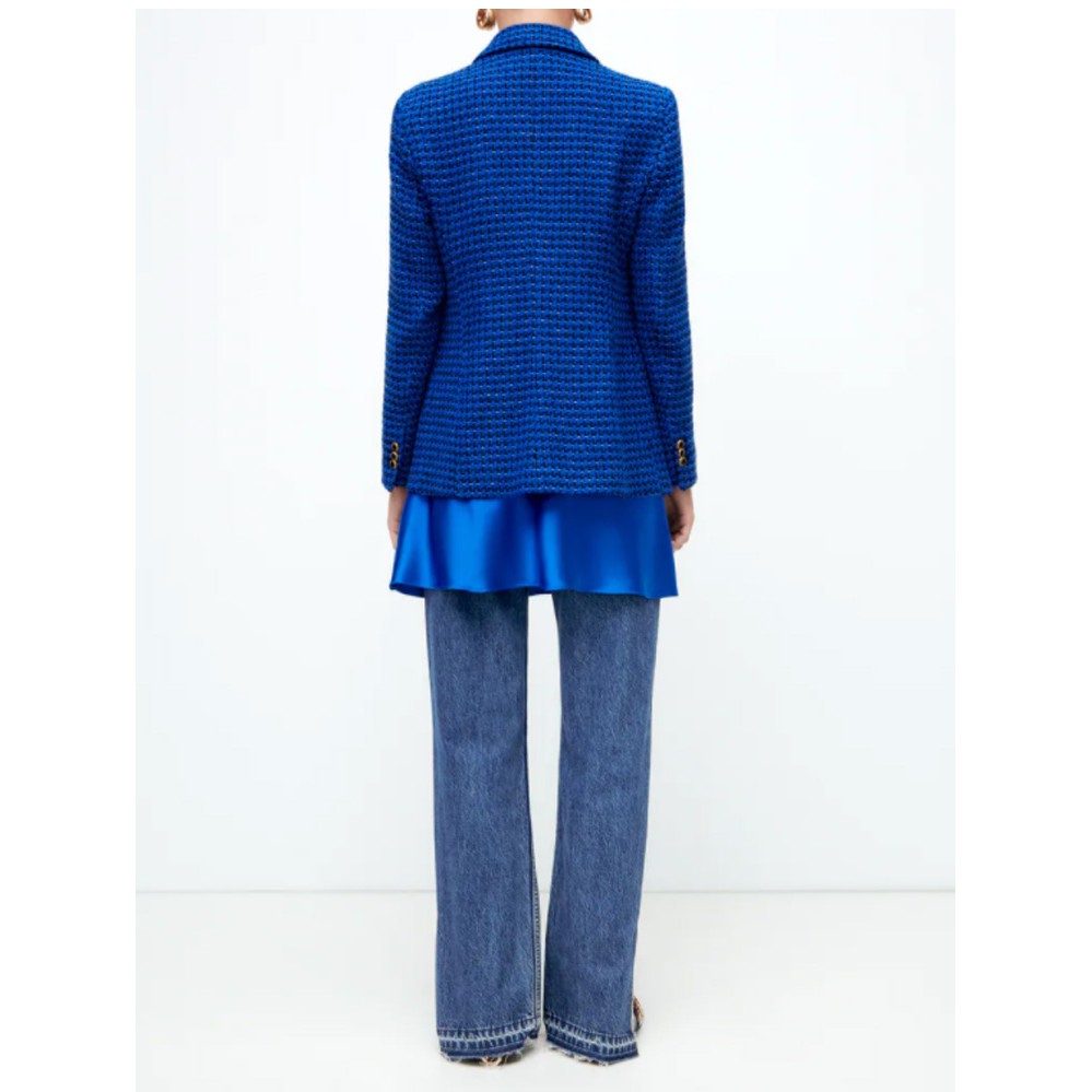 ÁO KHOÁC BLAZER VẢI DỆT VẠT ĐẮP CHÉO MÀU XANH - 8455/106 | BigBuy360 - bigbuy360.vn