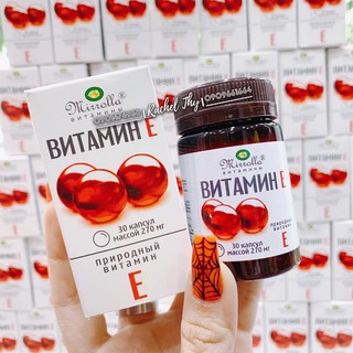 Vitamin E đỏ Nga Mirrolla 270mg (Hộp 30 viên)