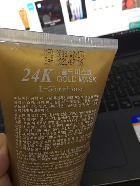 Đắp mặt nạ Gold Mask 24k