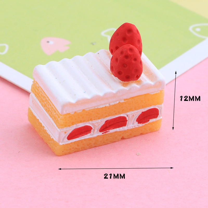 Set 5 Phụ Kiện Trang Trí Điện Thoại Hình Bánh Kem 3D DIY