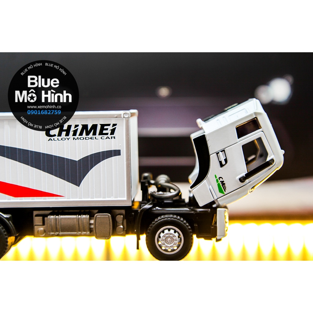 Xe mô hình xe tải container thùng kim loại 1:50