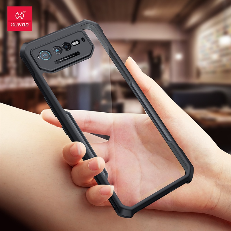 Vỏ ROG Phone 6 Vỏ điện thoại Xundd cho Asus ROG Phone 6 Pro Vỏ đơn giản Chống vân tay Ốp lưng trong suốt Túi khí chống va đập Vỏ bảo vệ