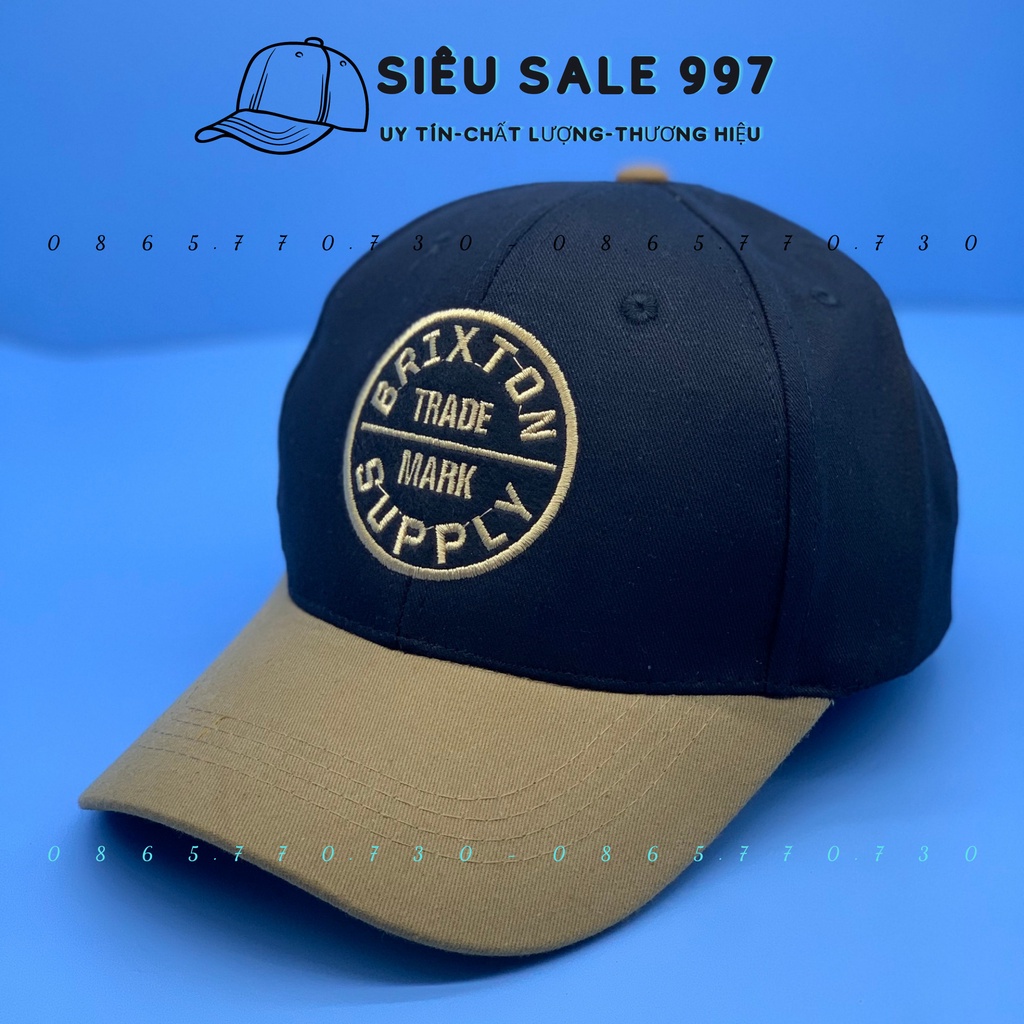 NÓN LƯỠI TRAI KẾT THÊU ĐEN NÂU LOGO SIÊU ĐẸP, MŨ LƯỠI TRAI HỌA THỜI TRANG NAM NỮ UNISEX