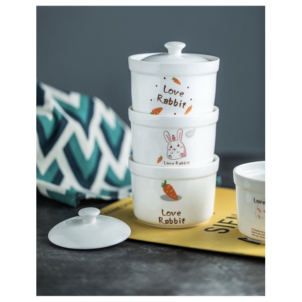 Cốc hầm cách thủy nồi hầm yến sào chưng cách thủy yến sào có nắp đậy kiểu Nhật loại lớn