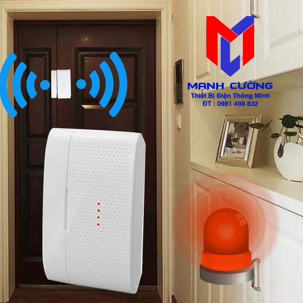 Cảm biến cửa 433mhz phát sóng không còi