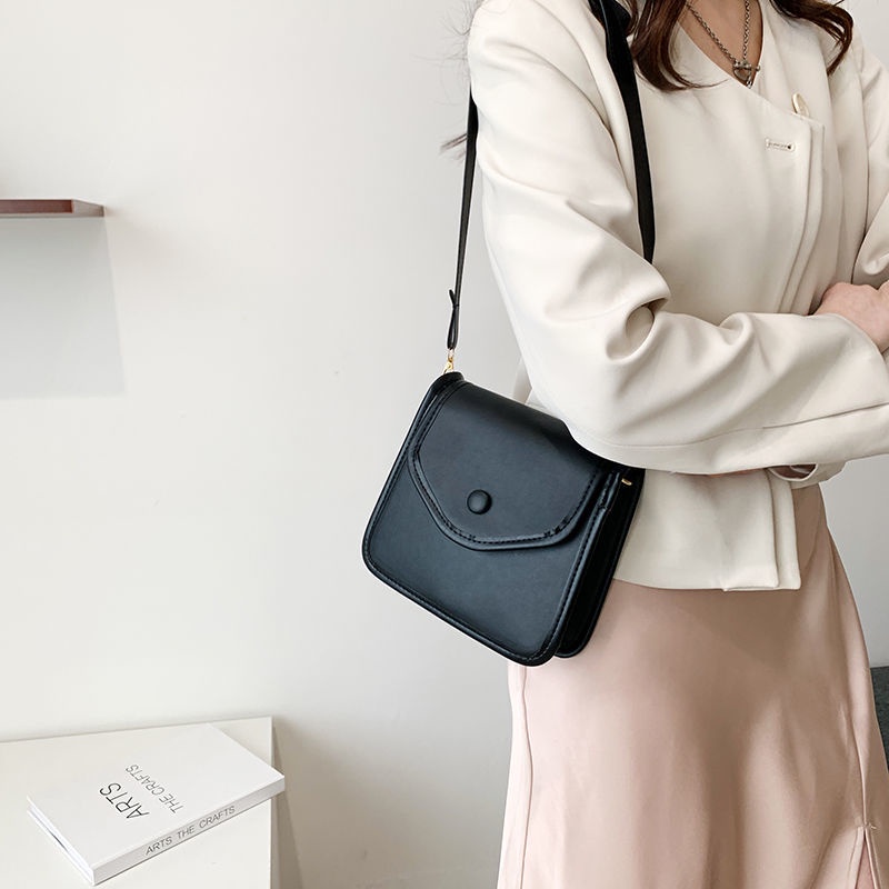 Túi Đeo Chéo Hình Vuông Nhỏ Màu Tương Phản Phong Cách Phương Tây Dễ Phối Đồ Thời Trang Cho Nữ Điện Thoại