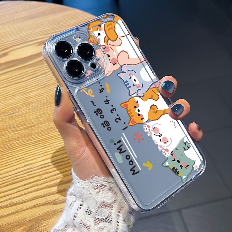 Ốp Điện Thoại Gel TPU Trong Suốt Viền Vuông Chống Rơi Cho iPhone 13 Pro Max 14 12 iPhone 11 XR 8 7 SE 2022