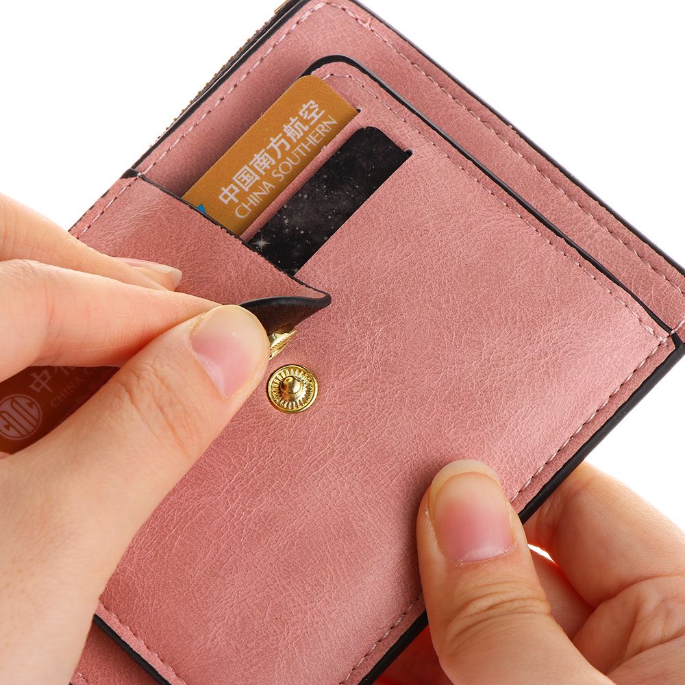 Bebetterm 1Pc Fashion Card Holder Leather Wallet Small Wallet Slim Coin Purse Business ID Credit Case