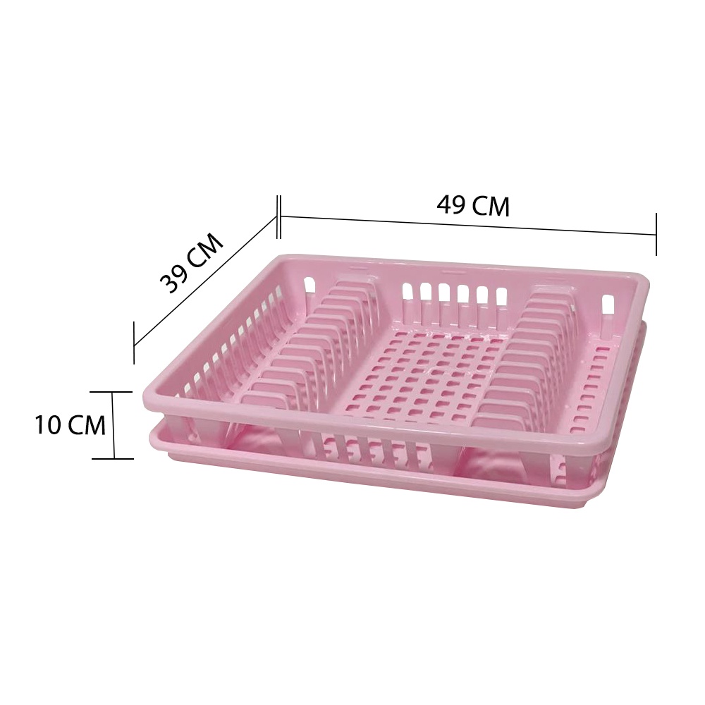 HOMEBASE SN Khay nhựa để chén dĩa Thái Lan W49xD39xH10 cm màu hồng
