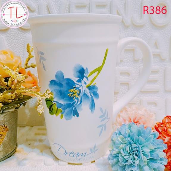 ly sứ - cốc sứ - Ly sứ hình bông hoa - ly uống nước - ly uống cà phê - quà lưu niệm