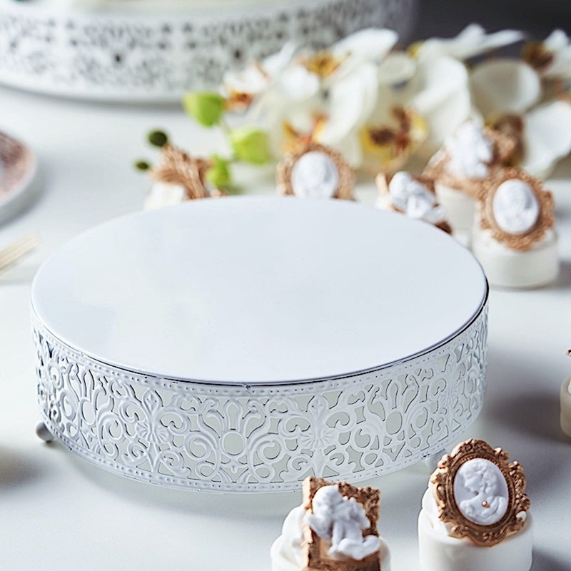 Bộ 3 Giá Đỡ Bánh Cupcake Bằng Sắt Màu Bạc Tiện Dụng Trang Trí Tiệc Cưới