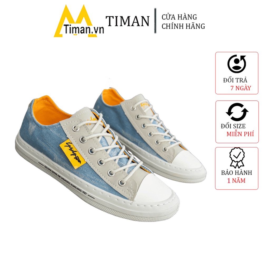 Giày thể thao nam sneaker cổ cao chất liệu da màu đen đế cao cao cấp độn đế đẹp bảo hành 1 năm SH39 TIMAN
