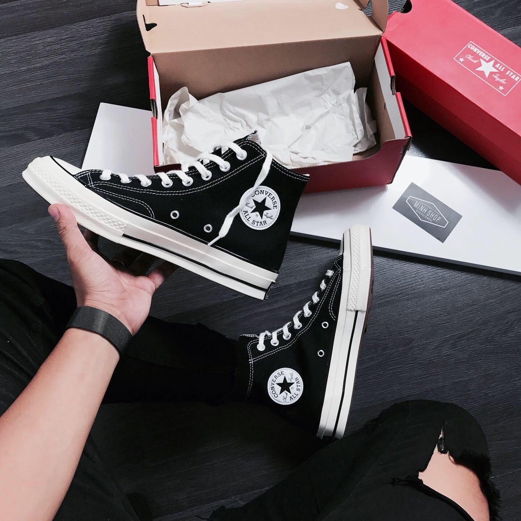 Giày_Converse Cổ Cao Nam Nữ, Giày CV 1970s Đen Thời Trang Hàng siêu đẹp ( full box + bill )