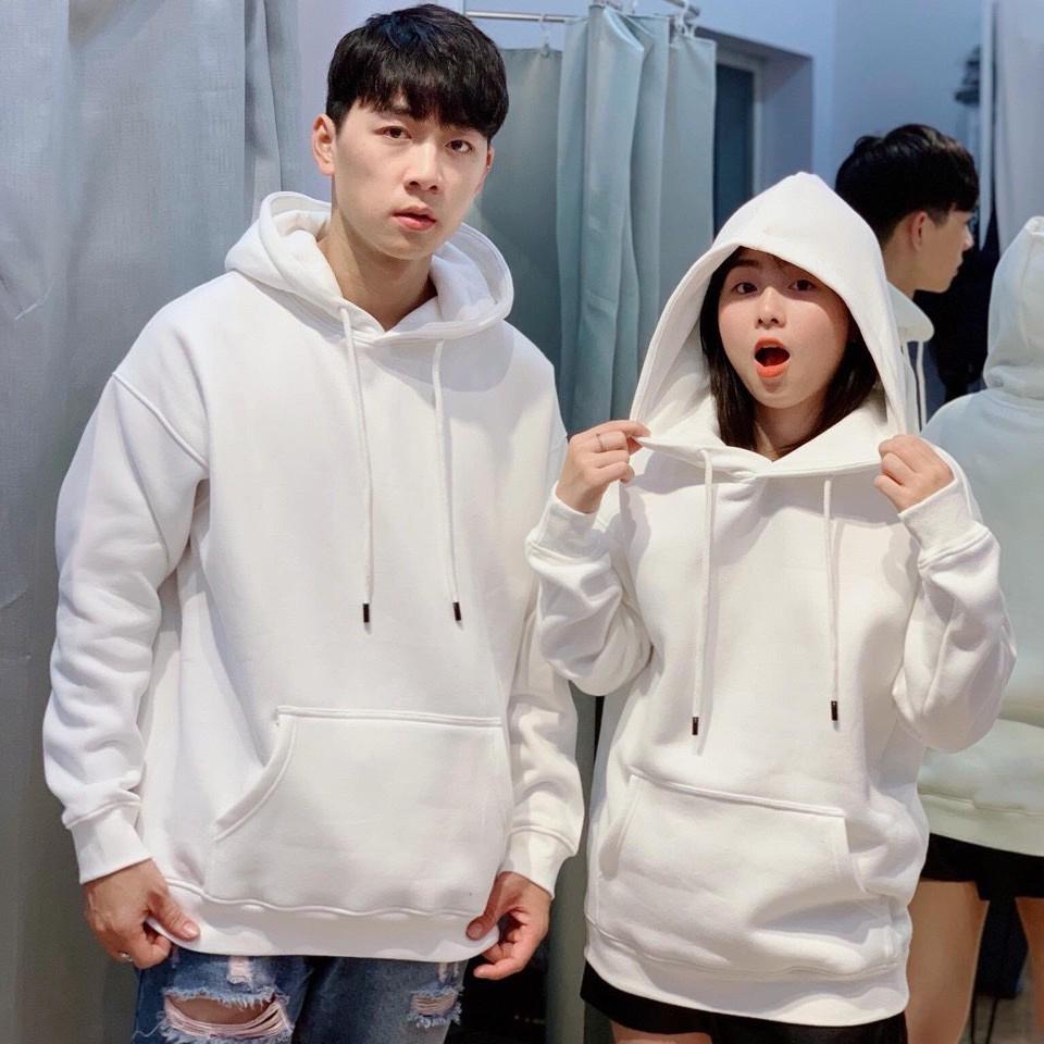 Áo Hoodie Nam Nữ Unisex Nỉ Bông Trơn Màu Dưới 60kg 🍁 Áo Khoác Form Rộng Thoải Mái Siêu Đẹp FREESHIP