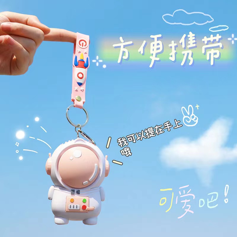 Quạt Mini Cầm Tay Để Bàn Hình Phi Hành Gia Không Cánh Tiện Dụng