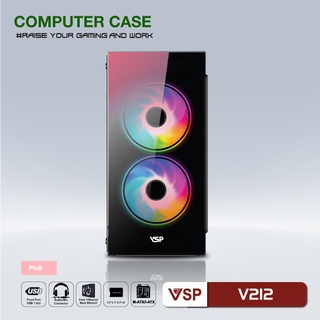 Vỏ Case VSP V212 PINK ( KÈM 2 FAN LED )