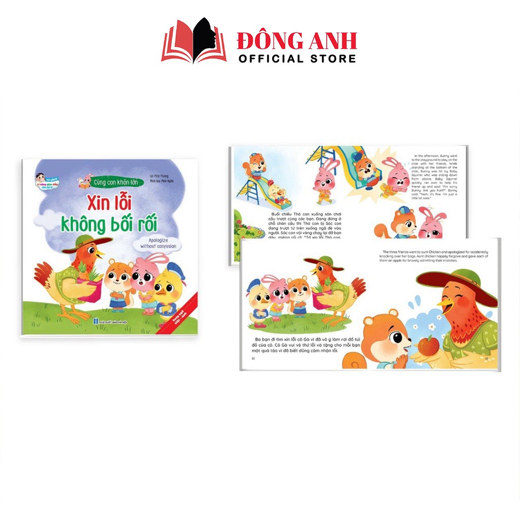 Sách - Combo 10 cuốn song ngữ Việt-Anh Kỹ năng giao tiếp Cùng Con Khôn Lớn dành cho bé từ 2 tuổi trở lên