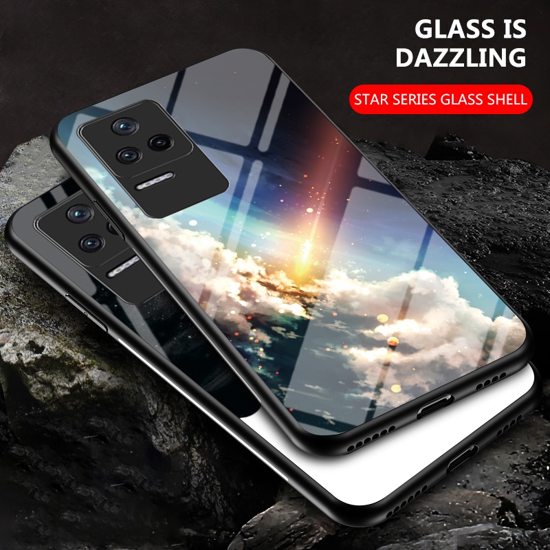 Ốp Điện Thoại Kính Cường Lực Cứng Chống Sốc Họa Tiết Vũ Trụ Cho Xiaomi Redmi K40S Mi POCO F4