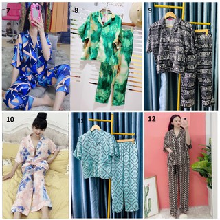 [MUA 2 GIẢM 30%] Đồ Bộ Lụa Latin - Satin - Tay Cánh Dơi Quần Dài (P.1)