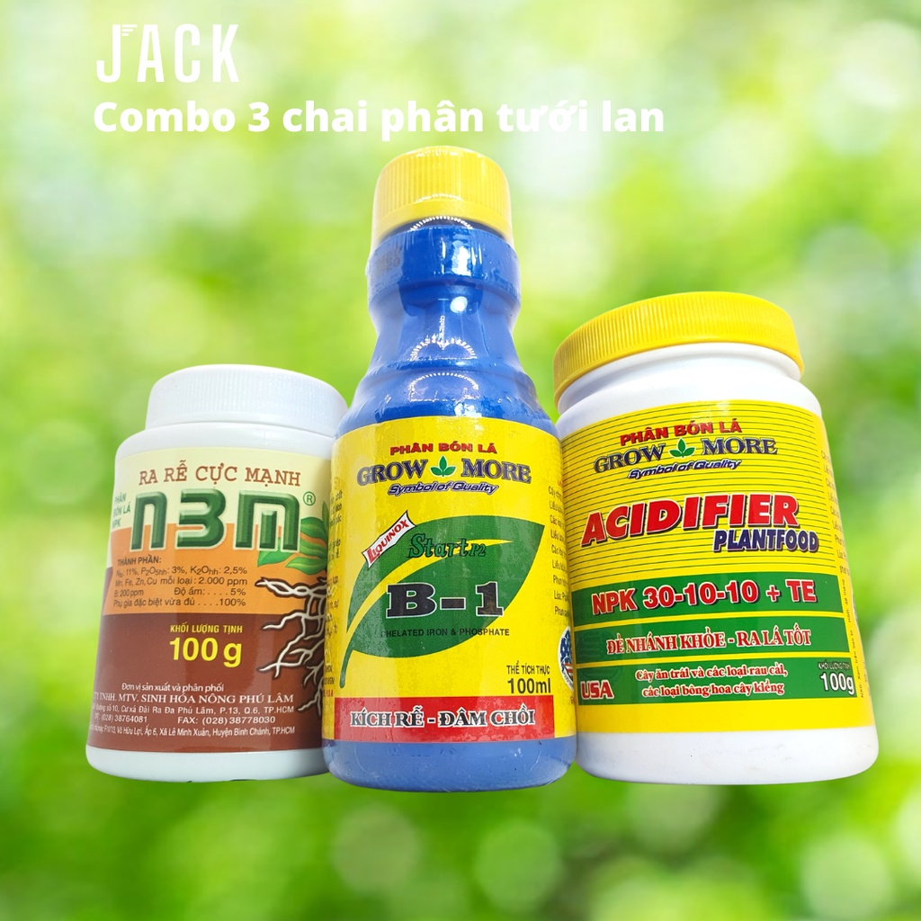 Combo 3 chai phân bón lan Grow More - Terrasorb