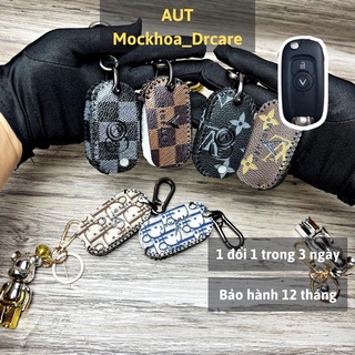 Bọc chìa khoá smartkey Vinfast Fadil da L V thủ công da thật 100% bảo hành 1 năm VFK