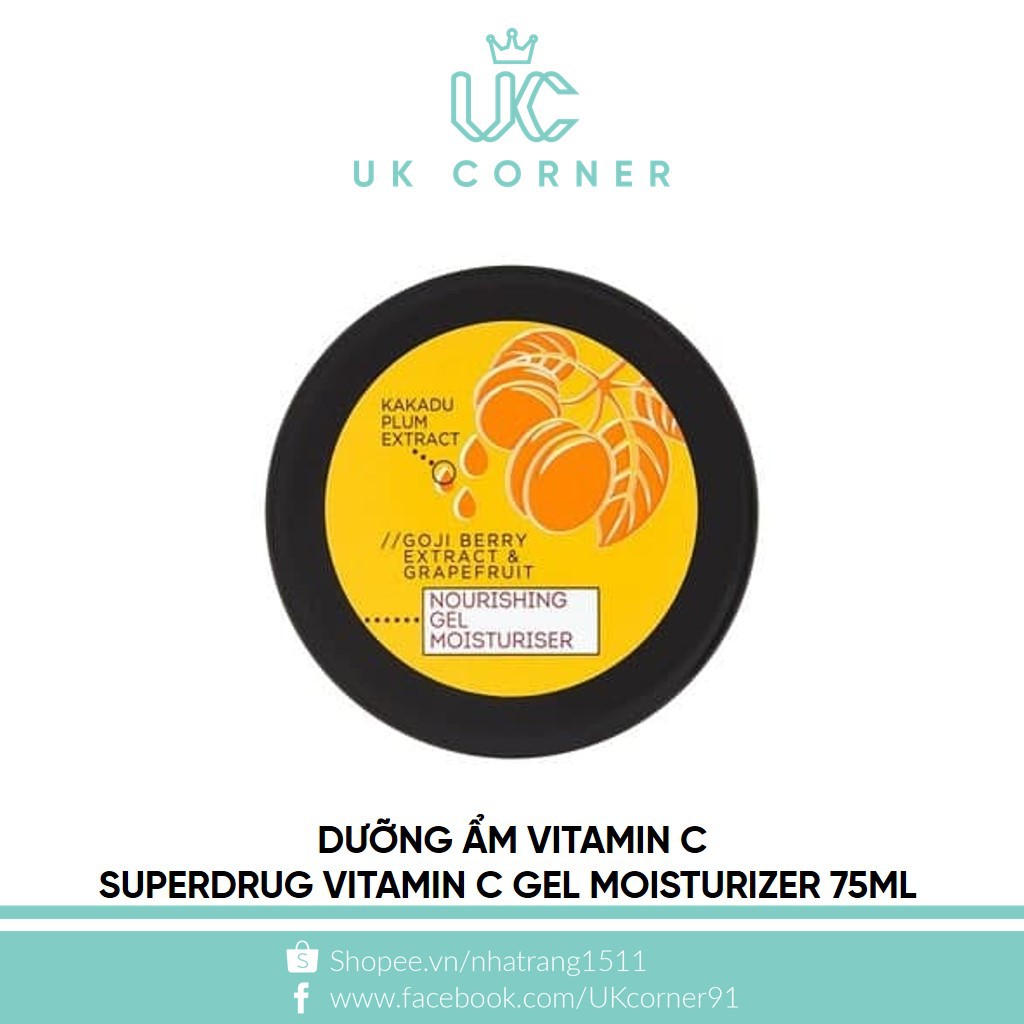 Dưỡng ẩm Vitamin C Superdrug Vitamin C gel moisturizer 75ml