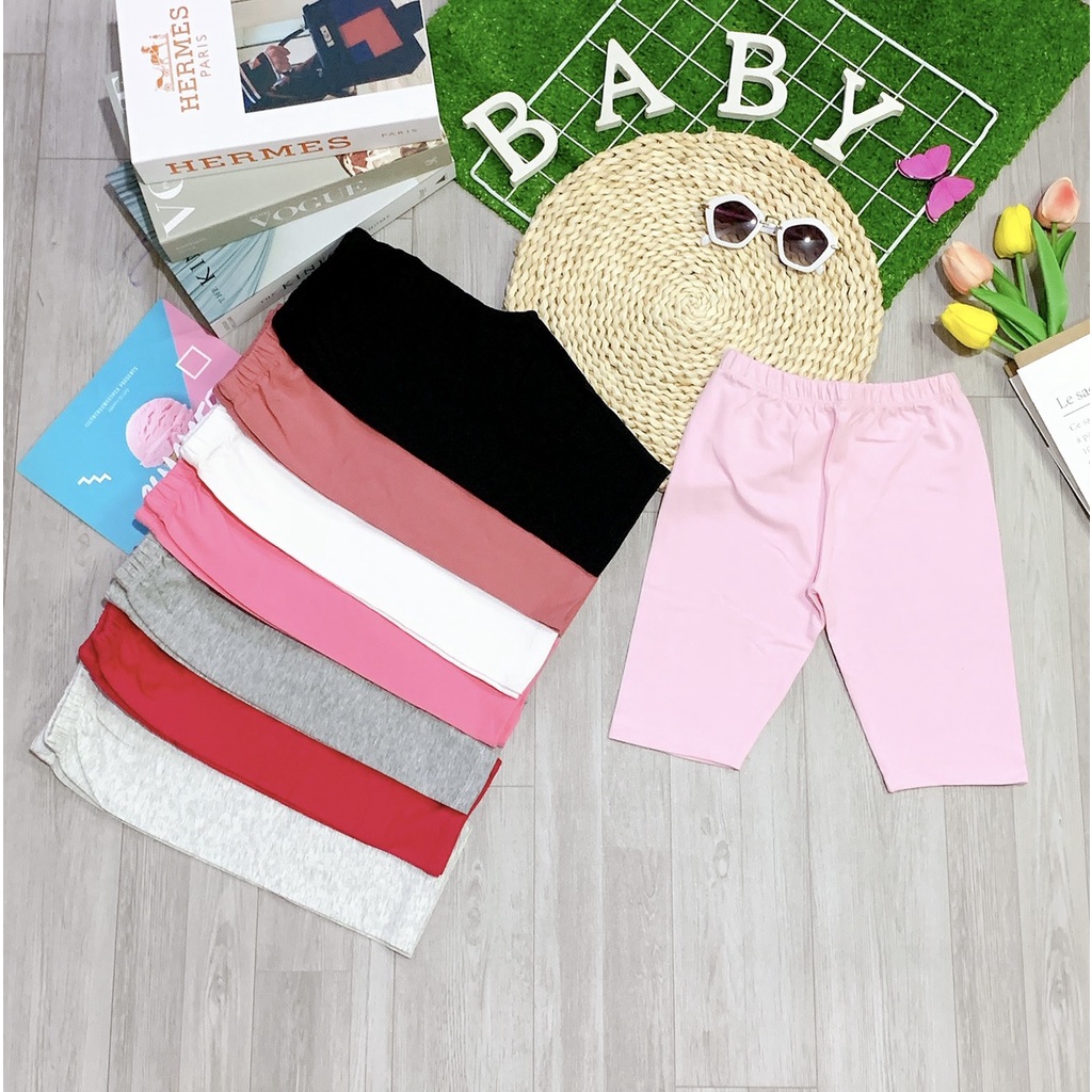 Quần Legging Bé Gái Thun Cotton dày dặn co giãn