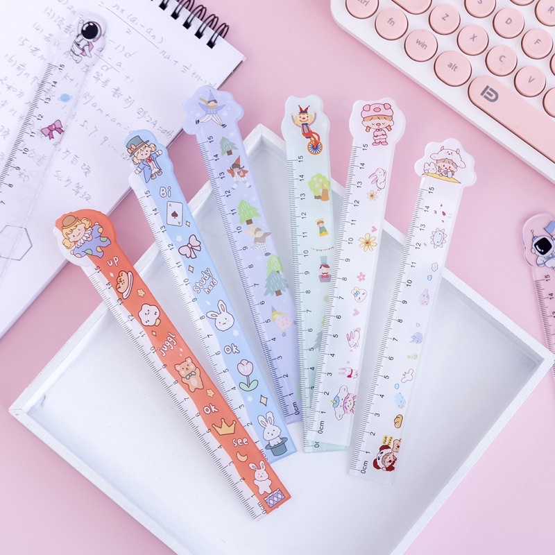 Thước kẻ học sinh hình cute - Thước kẻ nhựa