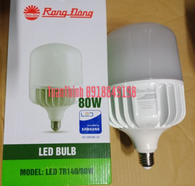 Bóng đèn Led trụ Rạng Đông 80W sáng trắng 6500k / vàng 3000k