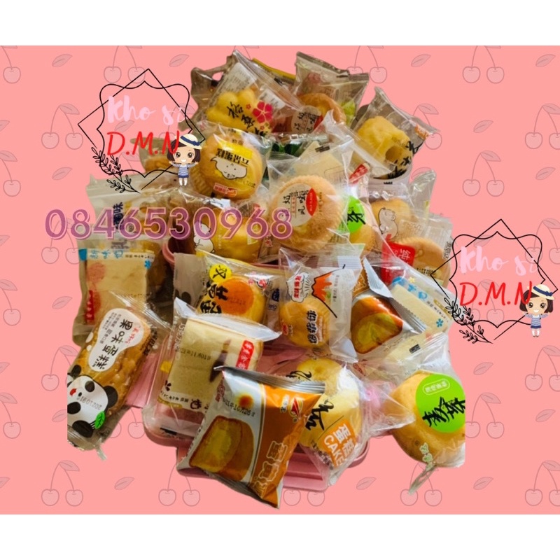 Bánh Đài Loan Mix đủ vị , Bánh Bông Lan Ăn Vặt Đài Loan nhiều vị siêu ngon