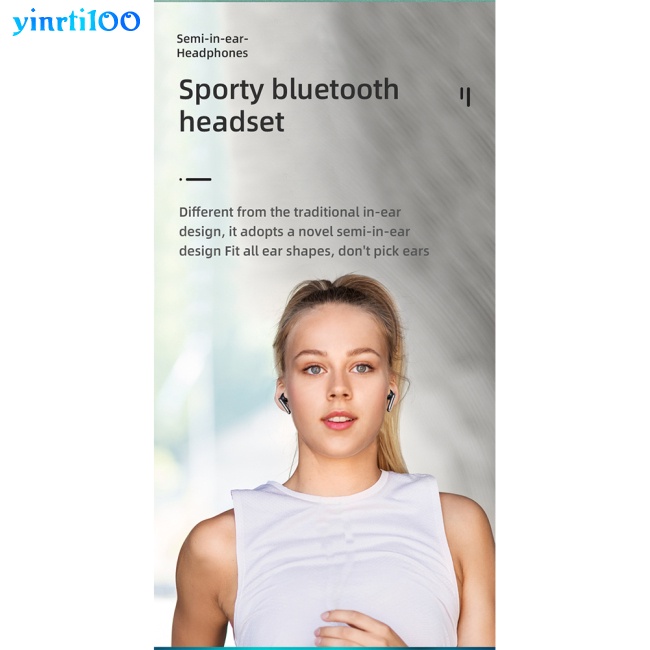 Tai Nghe Nhét Tai Bluetooth Không Dây Chống Ồn Có Đèn Led Yinrti100 Tws