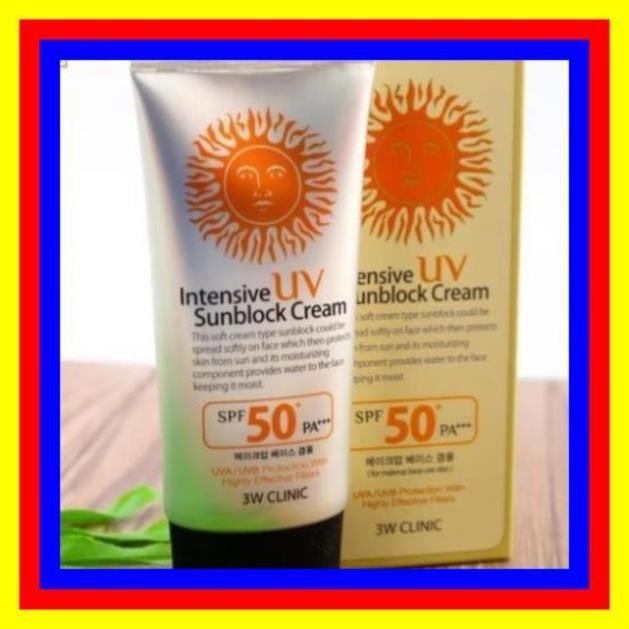 Kem Chống Nắng 3w Clinic Intensive Uv Sunblock Cream Spf 50 Pa+++ Hàn Quốc.